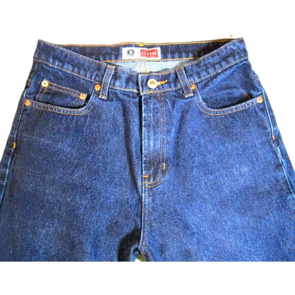 Arizona Women's Blue Denim Jeans Pockets Gold Stitching Cotton Size 7 Mid-Rise - Picture 3 of 6